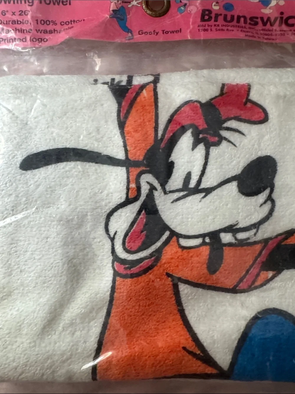 VTG Disney Brunswick Goofy Bowling Towel New Sealed Deadstock Rare